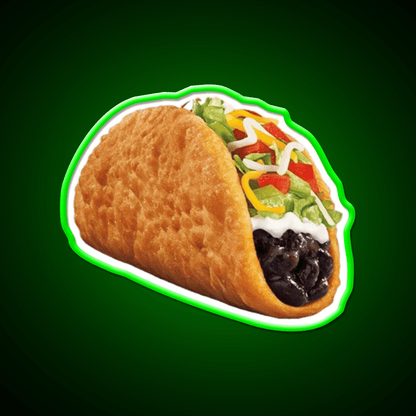 Black Bean Chalupa Supreme Taco Led Neon Sign Mexican Food Sign Rgb Color - Shineneon