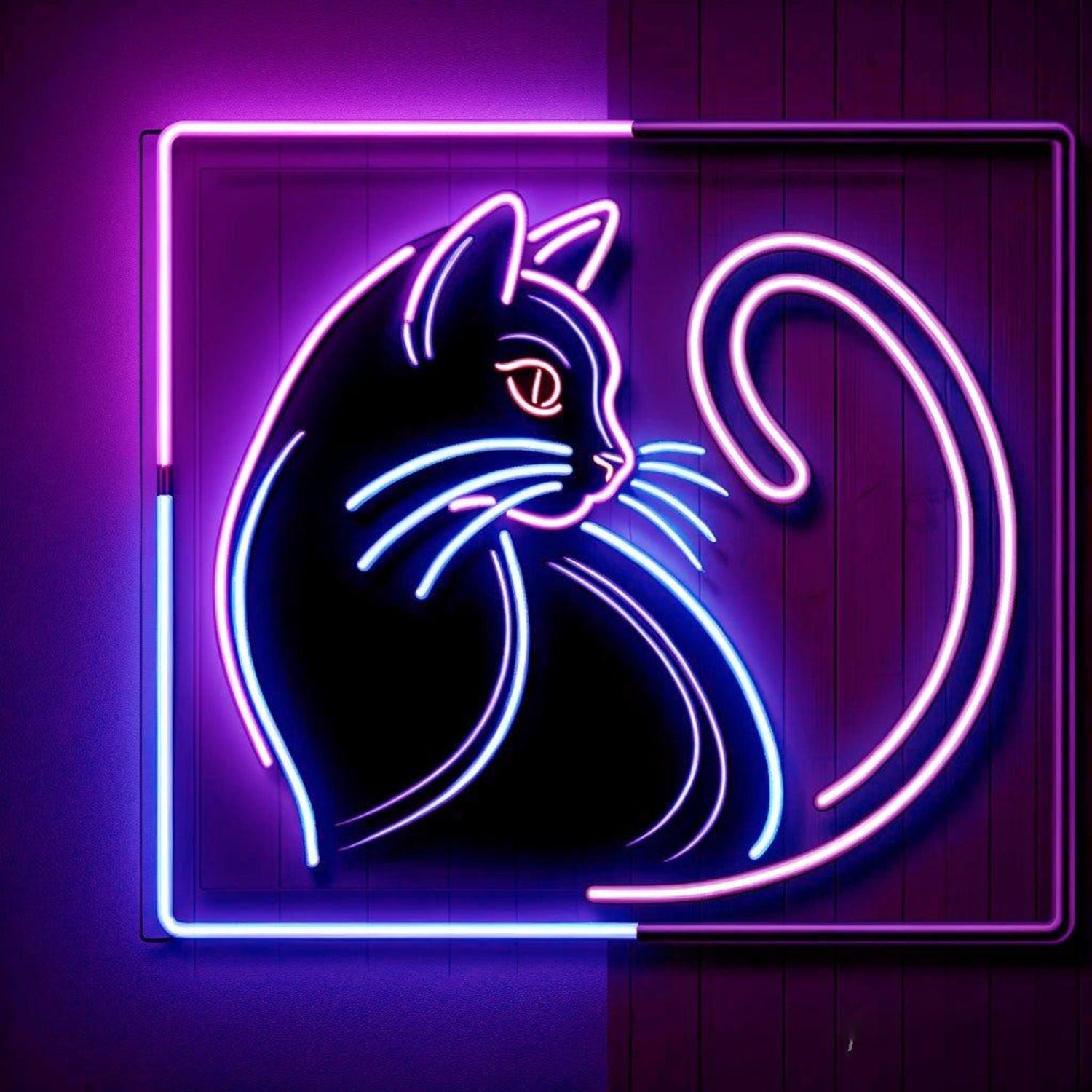 Black Cat Purple Blue Orange Modern Led Neon Sign For Home Cafe Decor | Shineneon