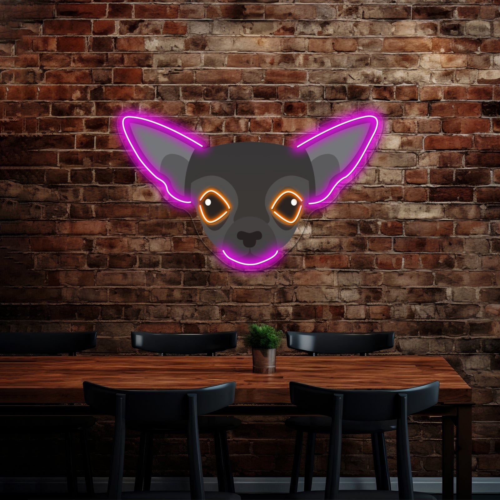 Black Chihuahua Artwork Led Neon Sign - Shineneon