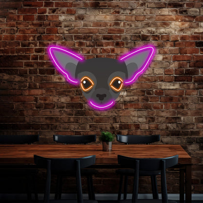 Black Chihuahua Artwork Led Neon Sign - Shineneon
