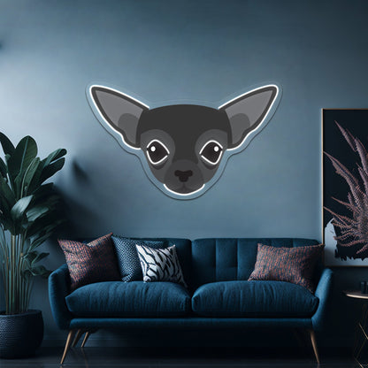 Black Chihuahua Artwork Led Neon Sign - Shineneon