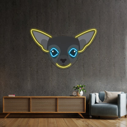 Black Chihuahua Artwork Led Neon Sign