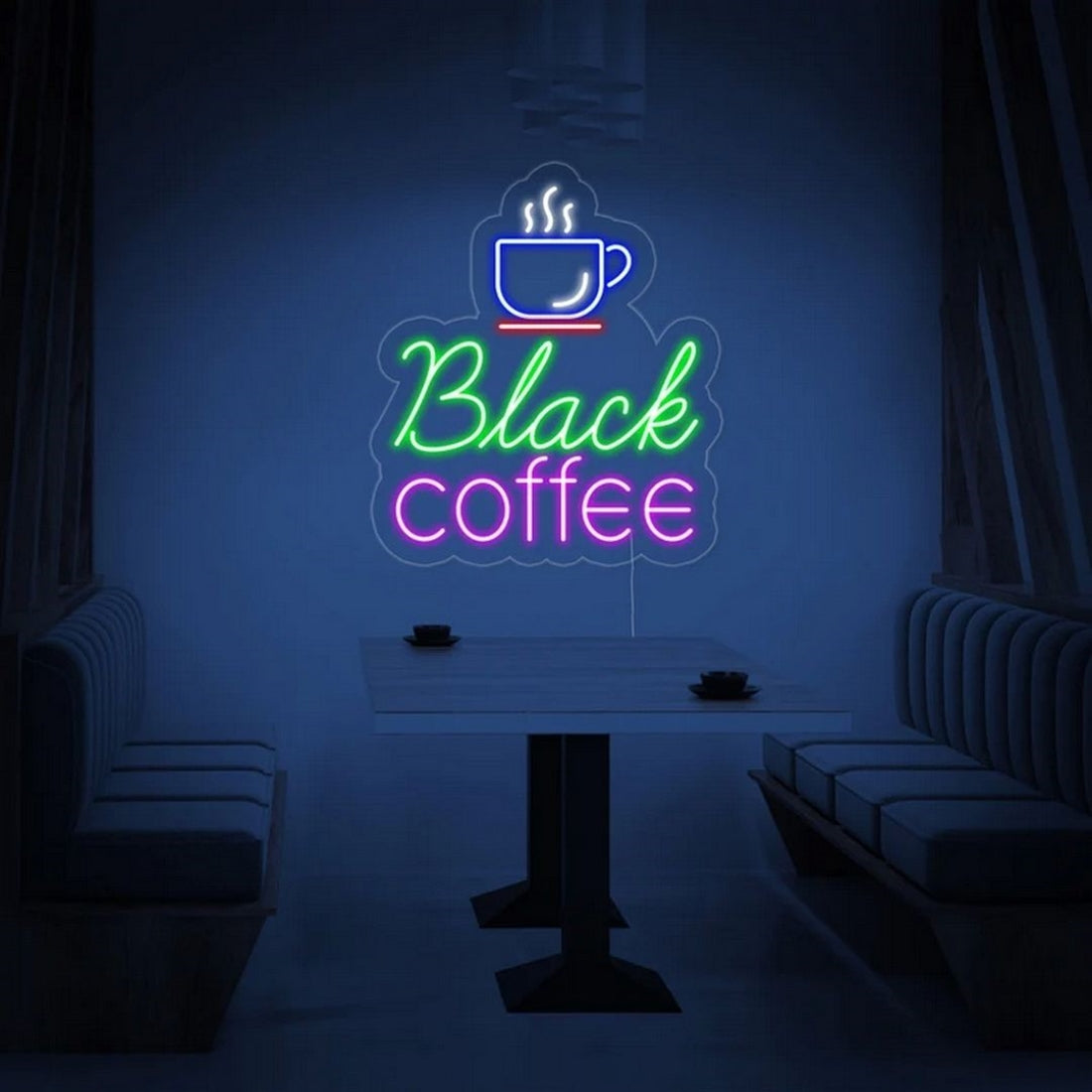 Black Coffee Led Sign Business Neon Sign