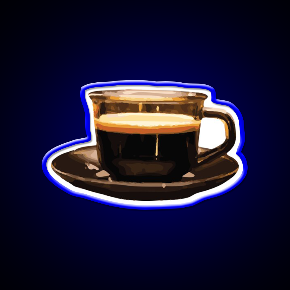 Black Coffee Lover Cafe Led Neon Sign Espresso Bar Art Rgb Color