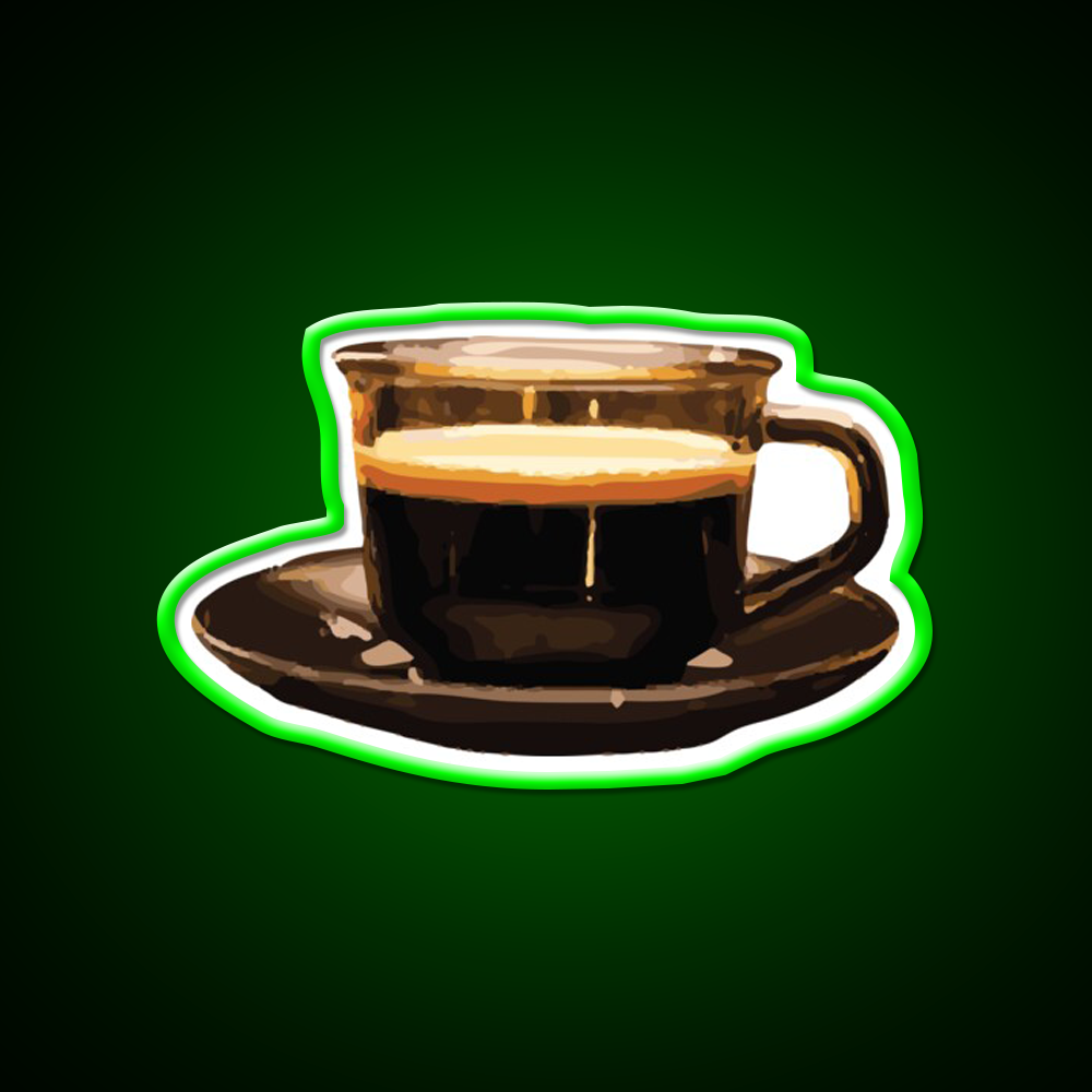 Black Coffee Lover Cafe Led Neon Sign Espresso Bar Art Rgb Color