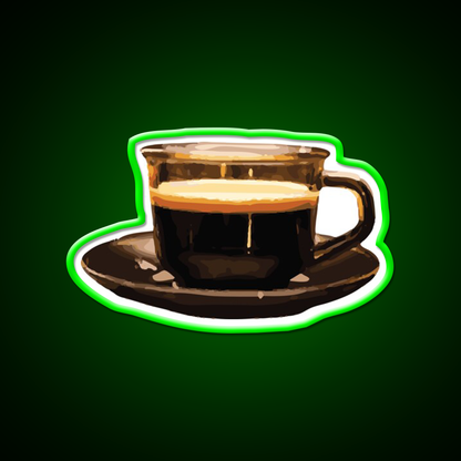 Black Coffee Lover Cafe Led Neon Sign Espresso Bar Art Rgb Color