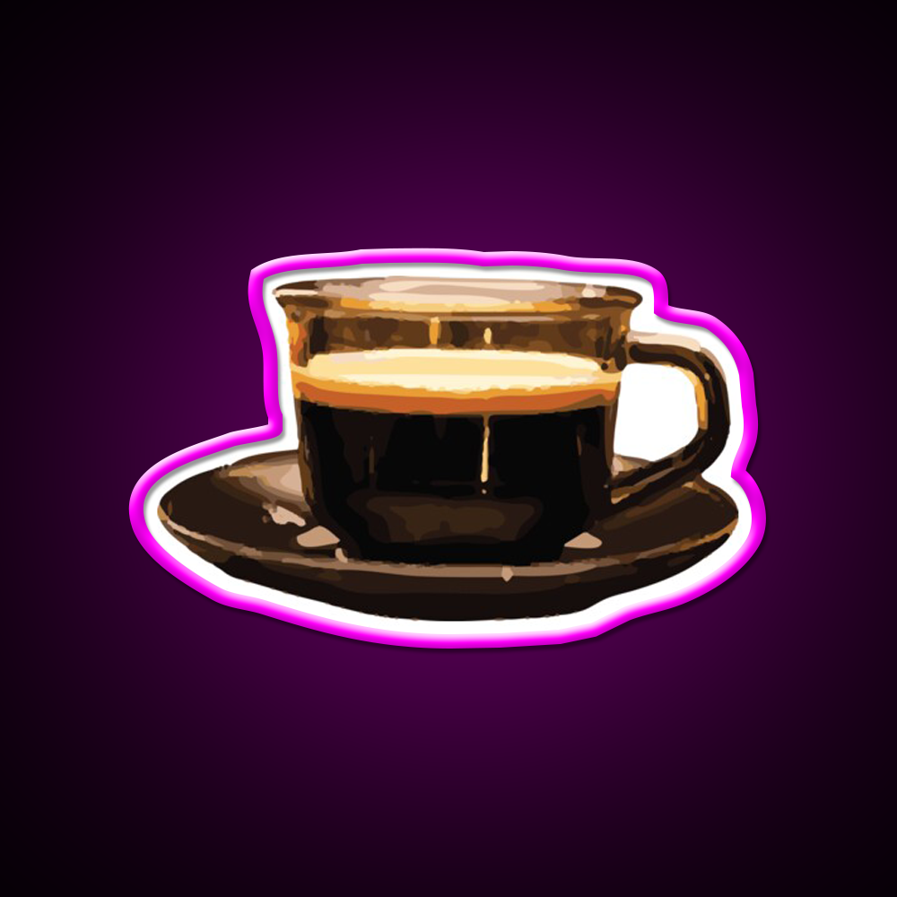 Black Coffee Lover Cafe Led Neon Sign Espresso Bar Art Rgb Color