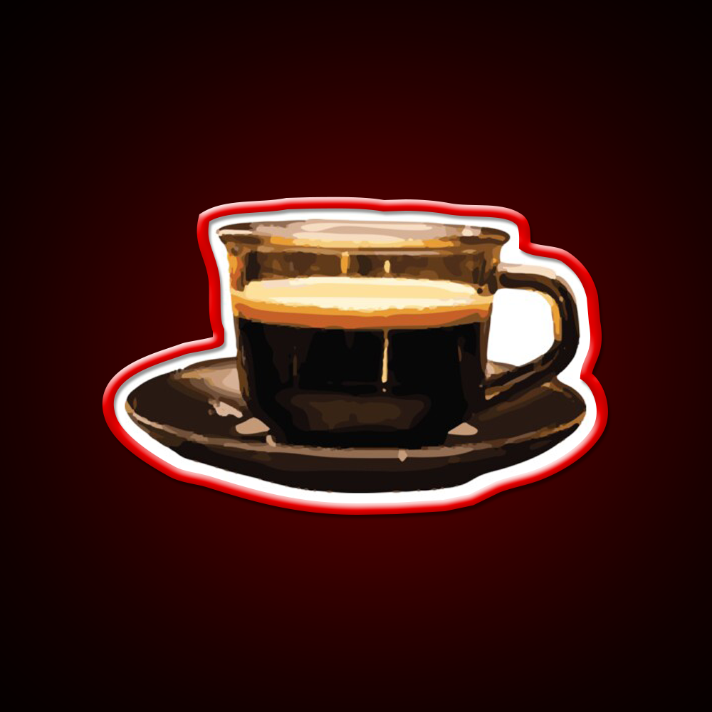 Black Coffee Lover Cafe Led Neon Sign Espresso Bar Art Rgb Color