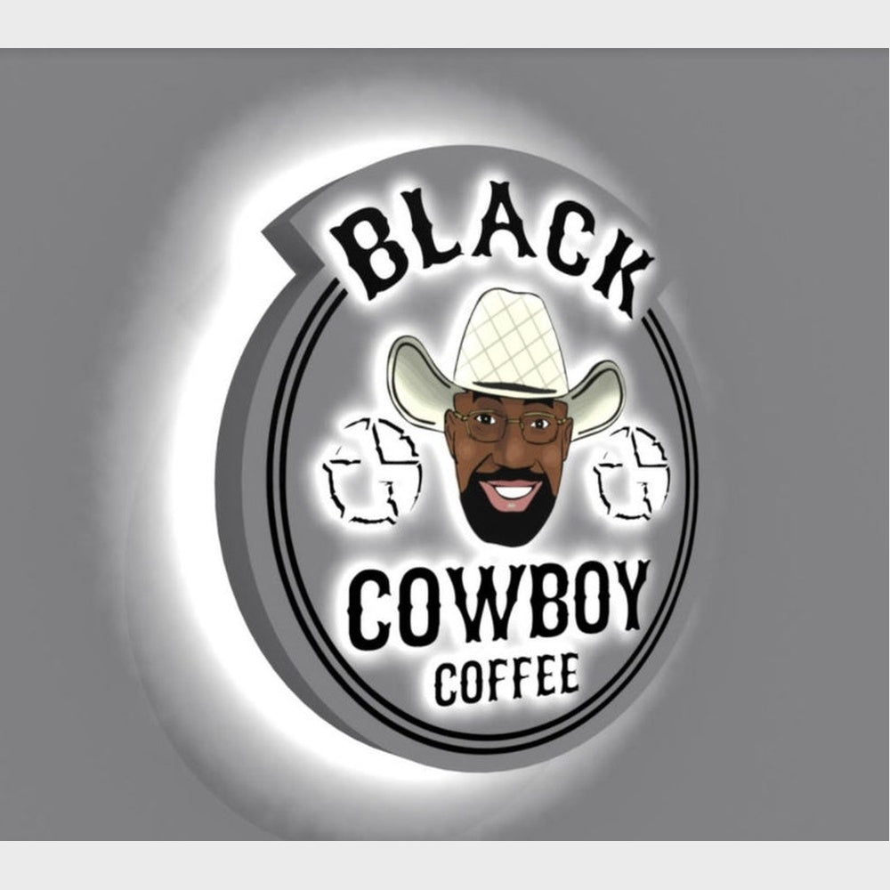 Black Cowboy Coffee 3D Backlit Channel Letters Led Light Sign