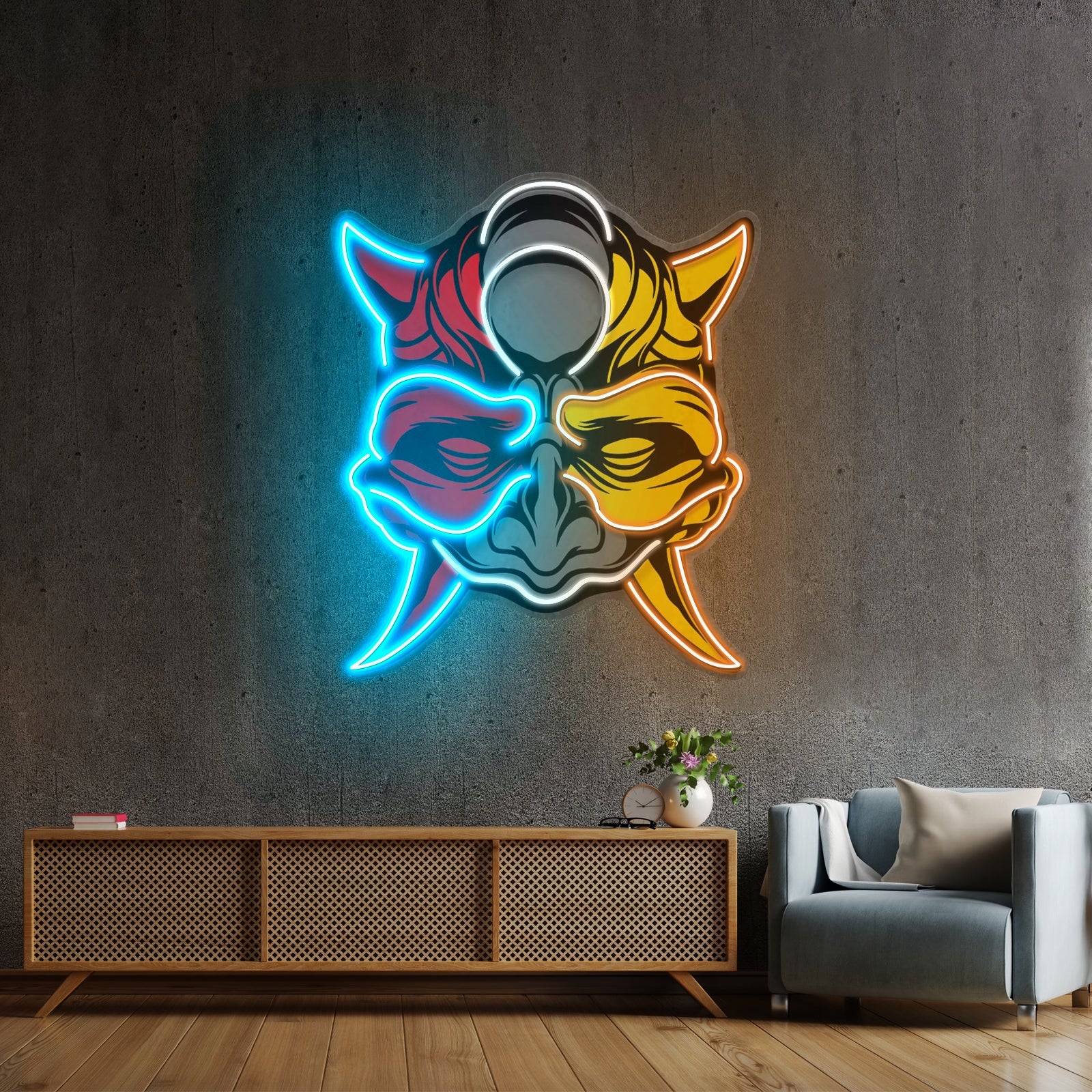 Black Devil Mask Led Neon Sign Light Custom Led Signs - Shineneon