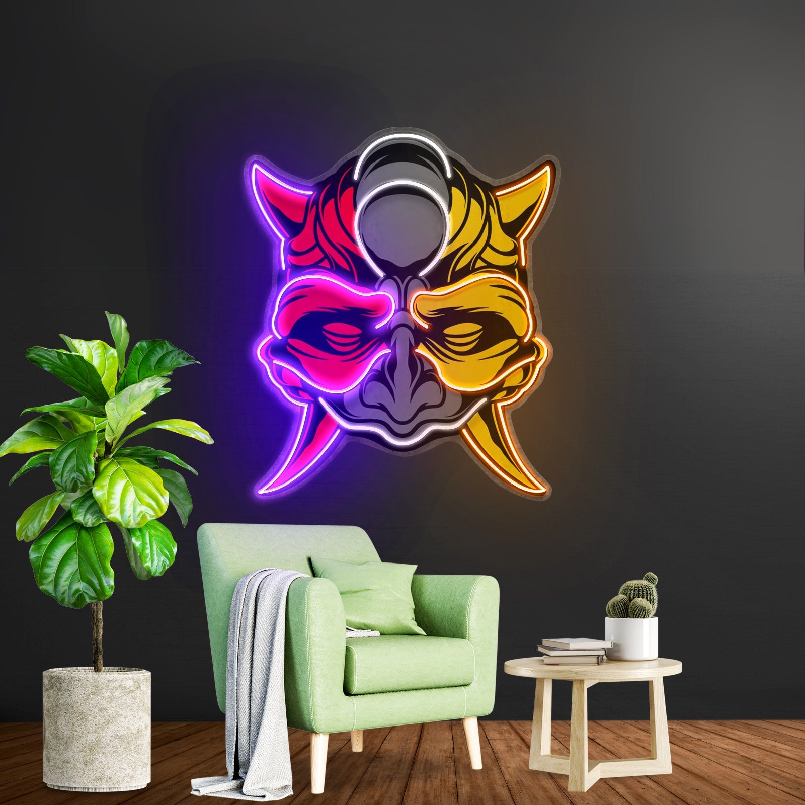 Black Devil Mask Led Neon Sign Light Custom Led Signs - Shineneon