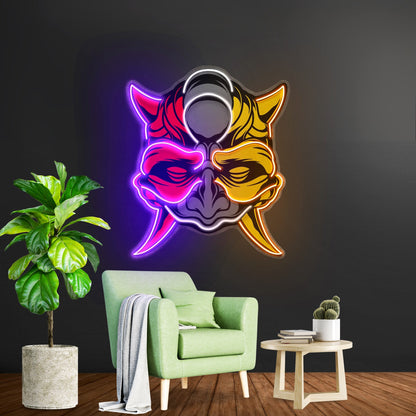 Black Devil Mask Led Neon Sign Light Custom Led Signs - Shineneon