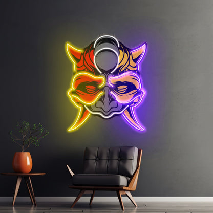 Black Devil Mask Led Neon Sign Light Custom Led Signs - Shineneon