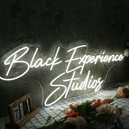 Black Experience Studios White Led Neon Sign - Shineneon