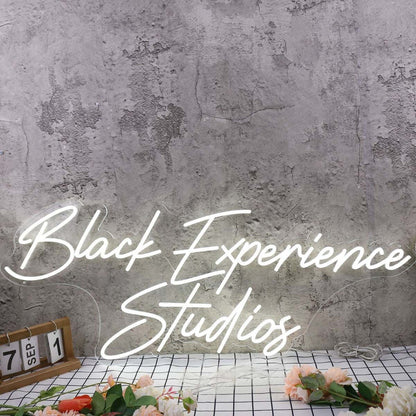 Black Experience Studios White Led Neon Sign - Shineneon