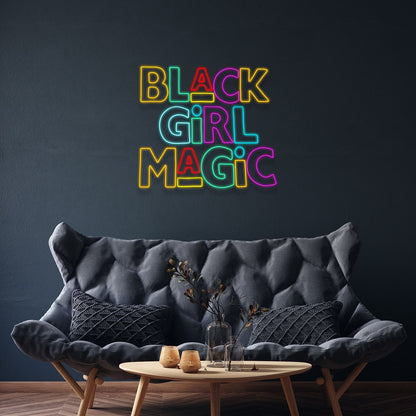Black Girl Magic Custom Led Neon Signs Wall Art | Shineneon