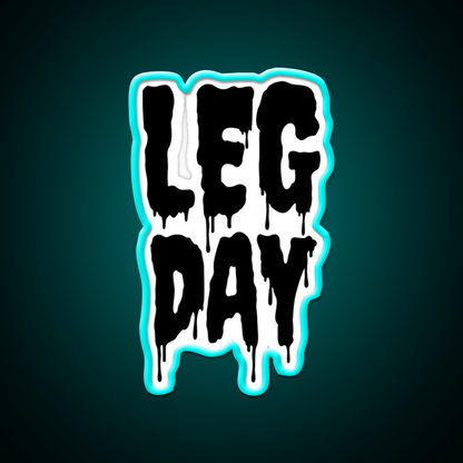 Black Gym Fitness Workout Drip Leg Day Black Gym Fitness Led Neon Sign Rgb Color - Size and dimension reference