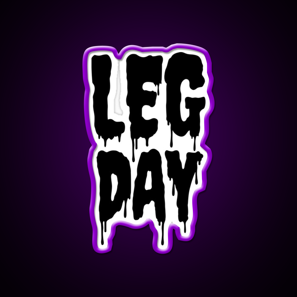 Black Gym Fitness Workout Drip Leg Day Black Gym Fitness Led Neon Sign Rgb Color - LED neon sign view 9