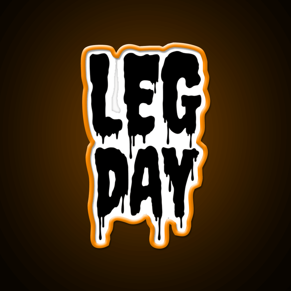 Black Gym Fitness Workout Drip Leg Day Black Gym Fitness Led Neon Sign Rgb Color - Shineneon