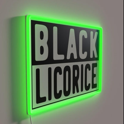 Black Licorice Rgb Led Neon Sign - LED neon sign close-up detail