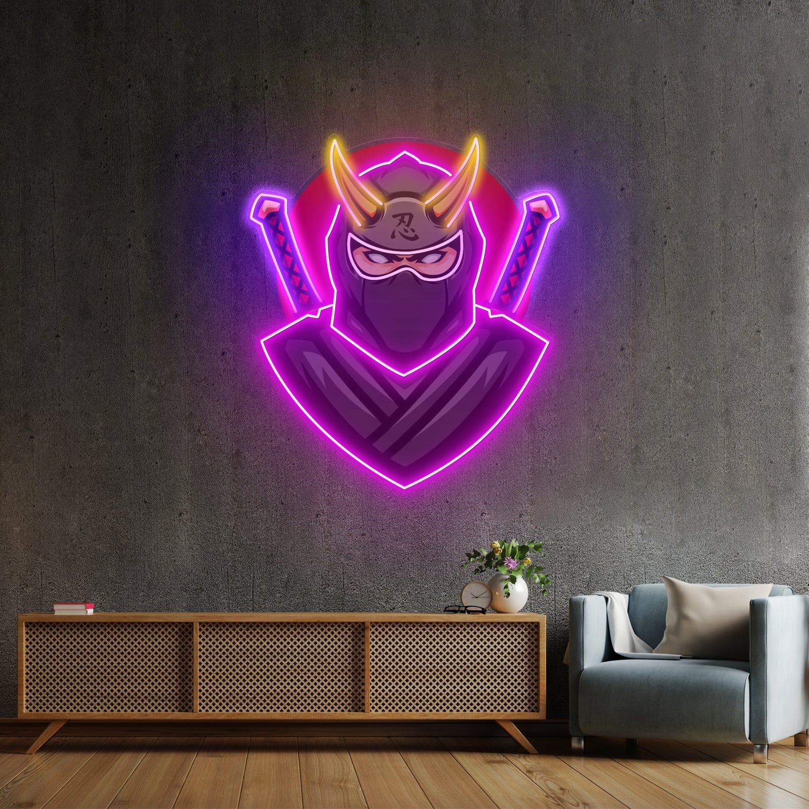 Black Ninja Led Neon Sign Light Custom Led Signs - Shineneon