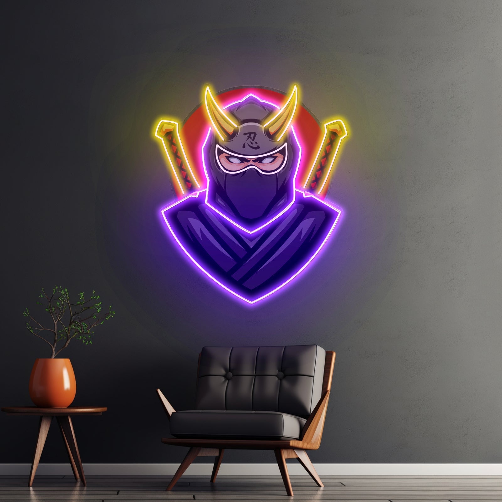 Black Ninja Led Neon Sign Light Custom Led Signs - Shineneon