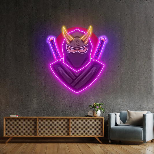 Black Ninja Led Neon Sign Light Custom Led Signs