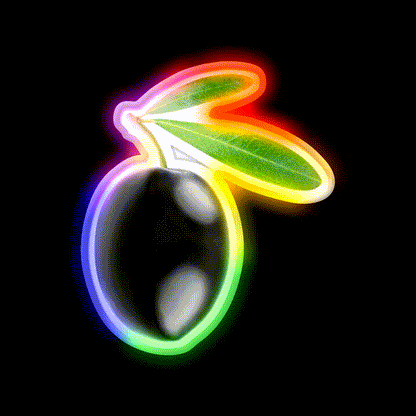 Black Olive Snack Food Led Neon Sign Rgb Color - LED neon sign close-up detail
