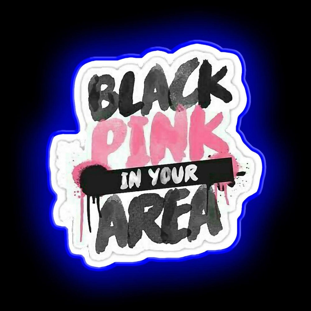 Black Pink In Your Area Design Neon Sign - LED neon sign view 5