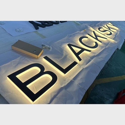 Black Sky 3D Backlit Channel Letters Led Light Sign - Shineneon