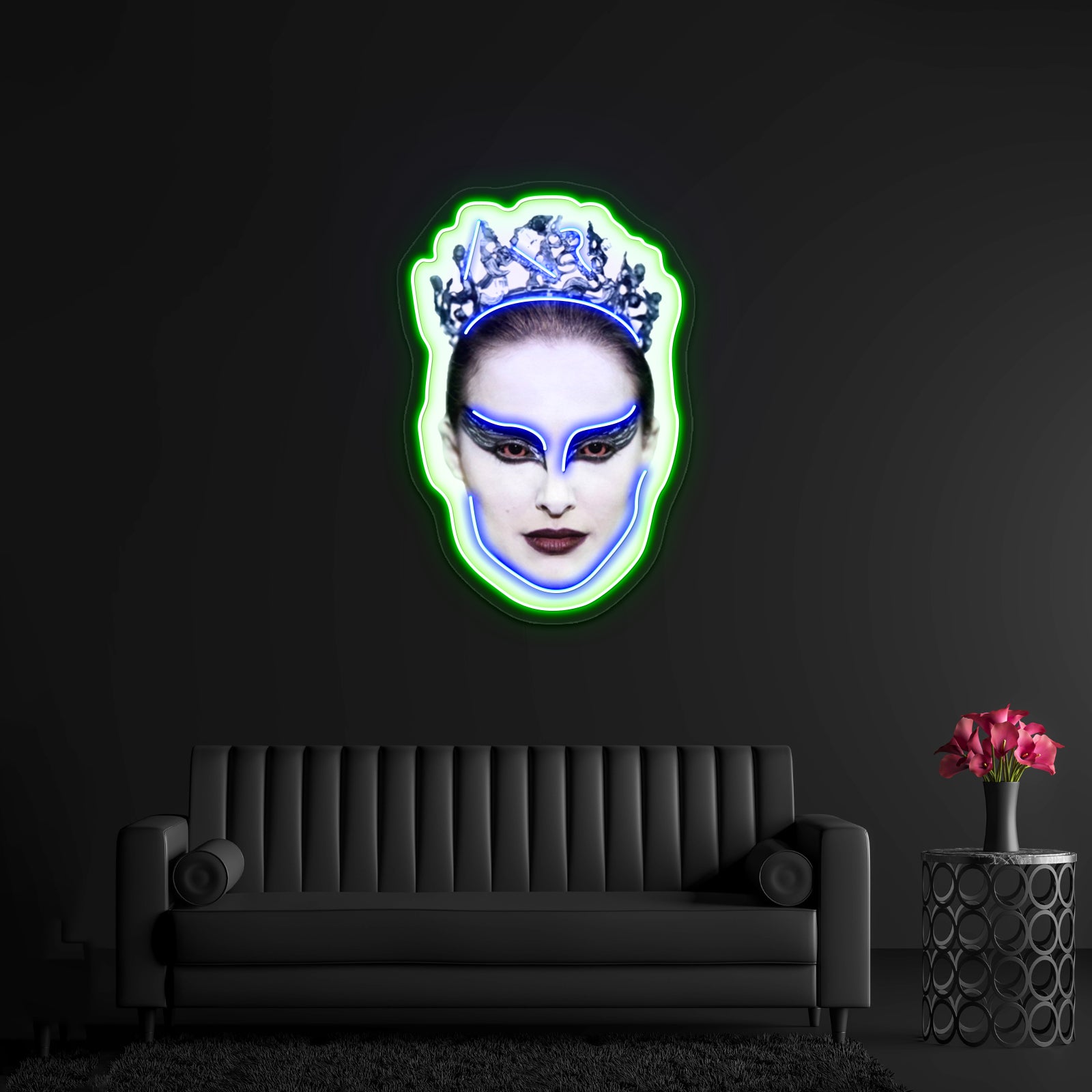 Black Swan Head Artwork Led Neon Sign | Shineneon