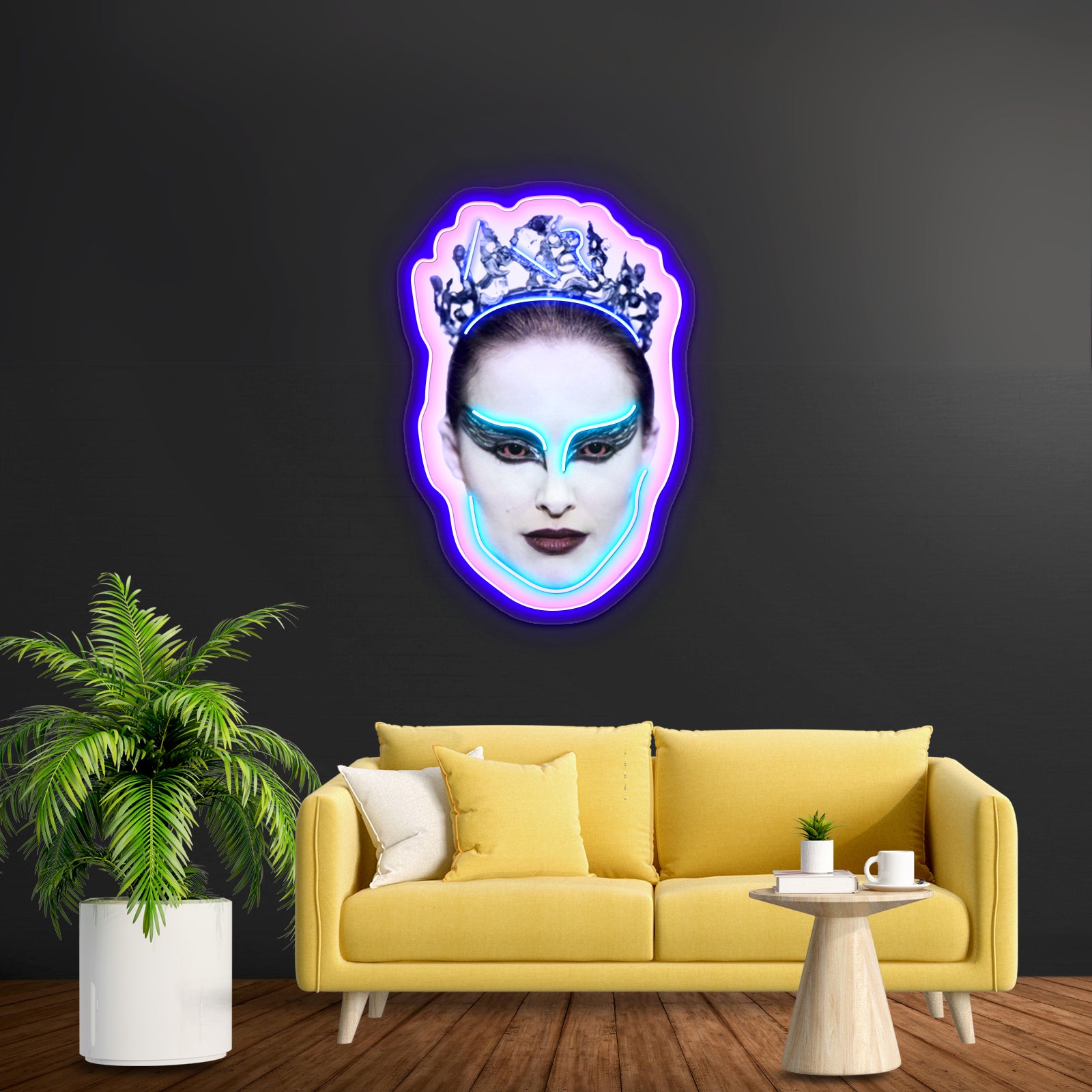 Black Swan Head Artwork Led Neon Sign | Shineneon