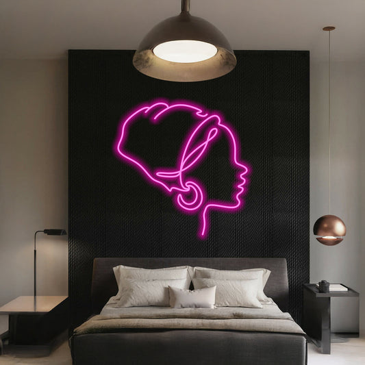 Black Woman Neon Sign