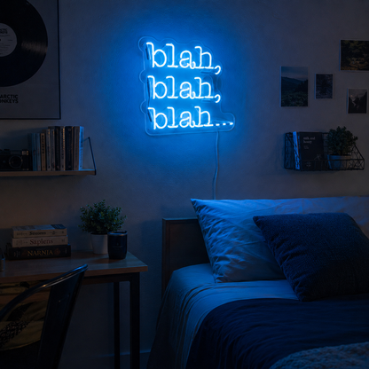 Blah Blah Blah LED Neon Sign - 03 Real Lifestyle Scene