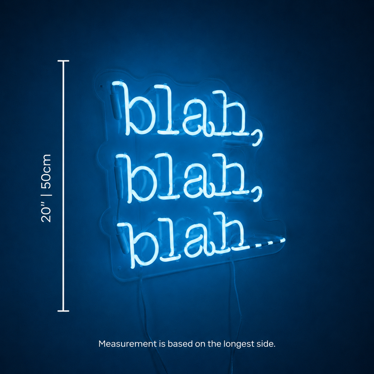 Blah Blah Blah LED Neon Sign - 04 Size Image