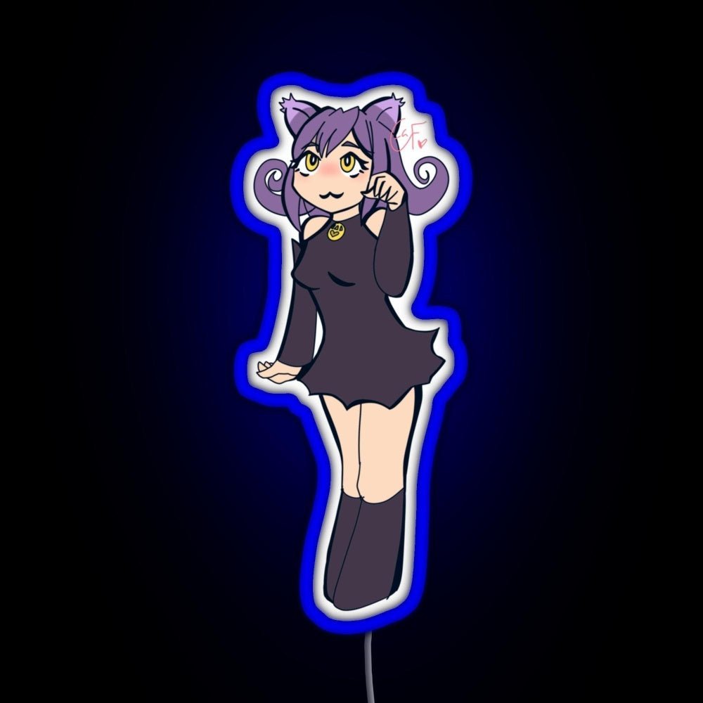 Blair The Cat Rgb Led Neon Sign Pop Wall Art - Shineneon