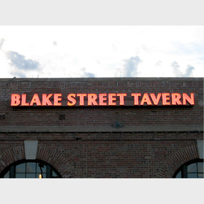 Blake Street Tavern 3D Frontlit And Backlit Channel Letter Led Light Sign