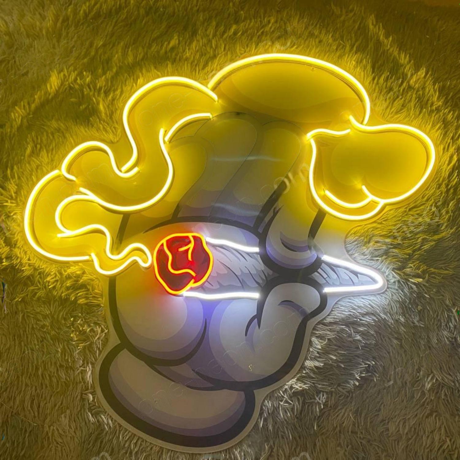 Blaze It Led Neon Sign Hand Holding Dice With Yellow Red White Smoke For Bar Decor | Shineneon