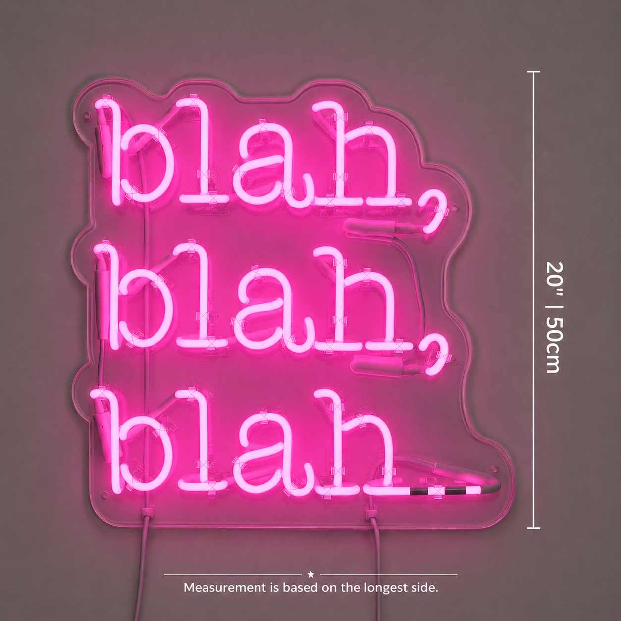 Bleah Blarh LED Neon Sign - 04 Size Image