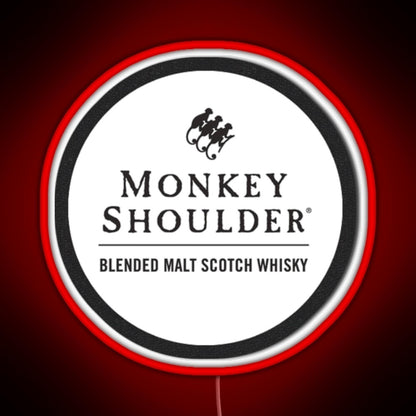 Blended Malt Monkey Shoulder Scotch Rgb Neon Sign - LED neon sign close-up detail