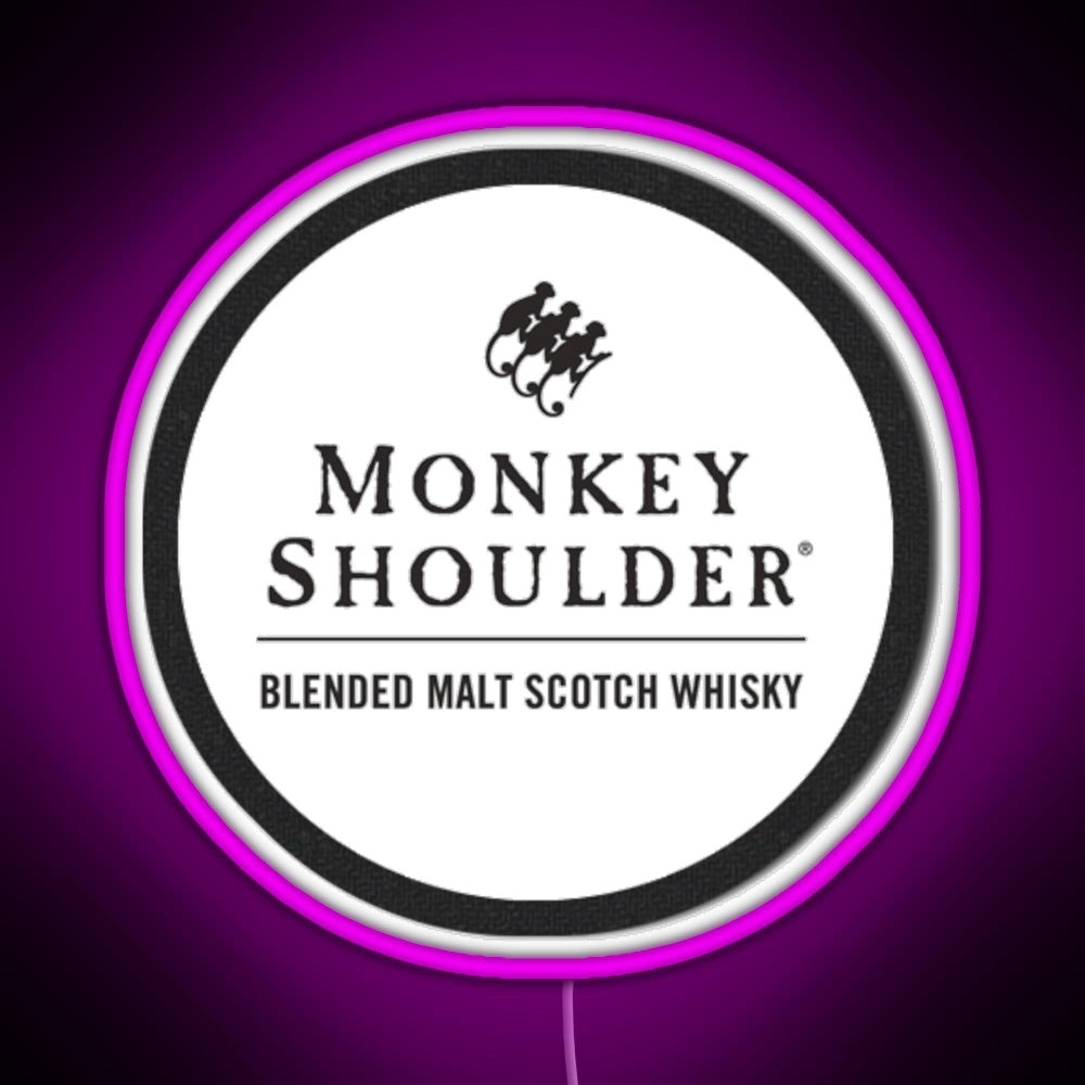 Blended Malt Monkey Shoulder Scotch Rgb Neon Sign - LED neon sign view 8