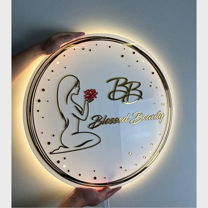 Blessed Beauty Acrylic Business Logo Sign - Shineneon