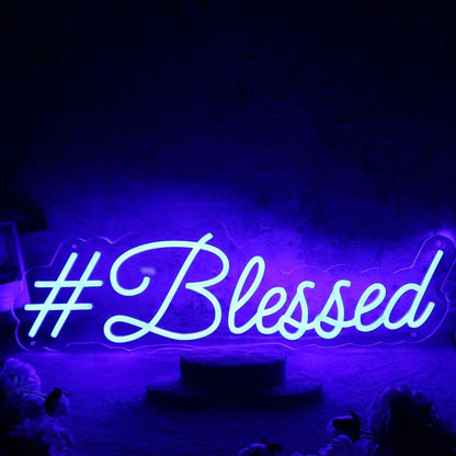 Blessed Blue Led Neon Sign - Shineneon