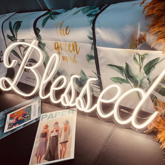 Blessed Led Sign Business Neon Signs Wall Decor