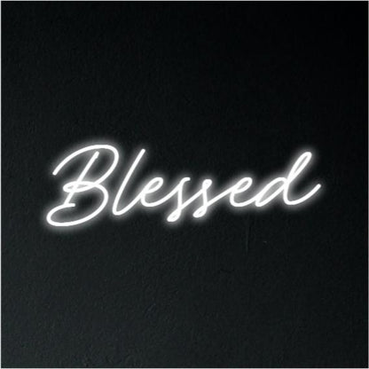 Blessed Turquoise Led Neon Sign For Bedroom Studio Wall Art | Shineneon
