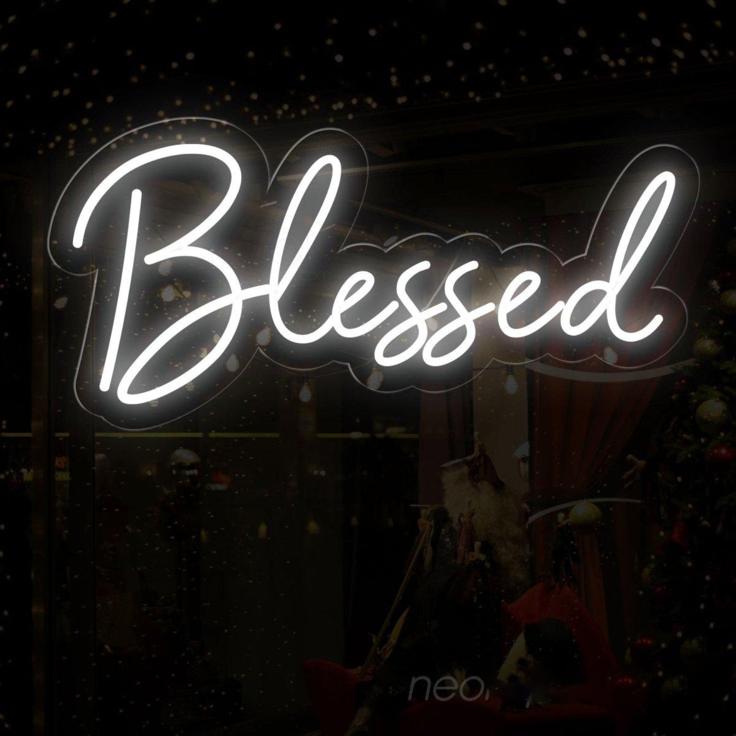 Blessed White And Pink Led Neon Sign For Festive Home Decor | Shineneon