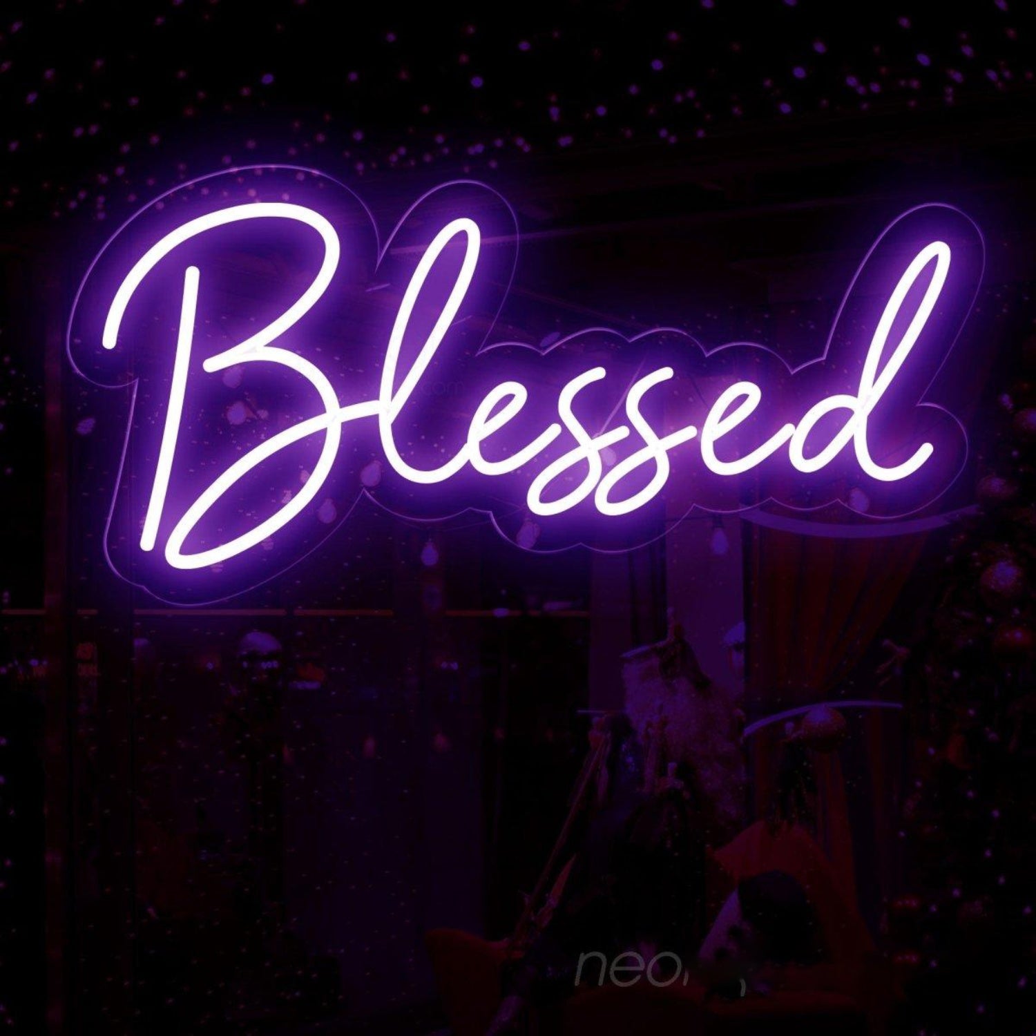 Blessed White And Pink Led Neon Sign For Festive Home Decor | Shineneon