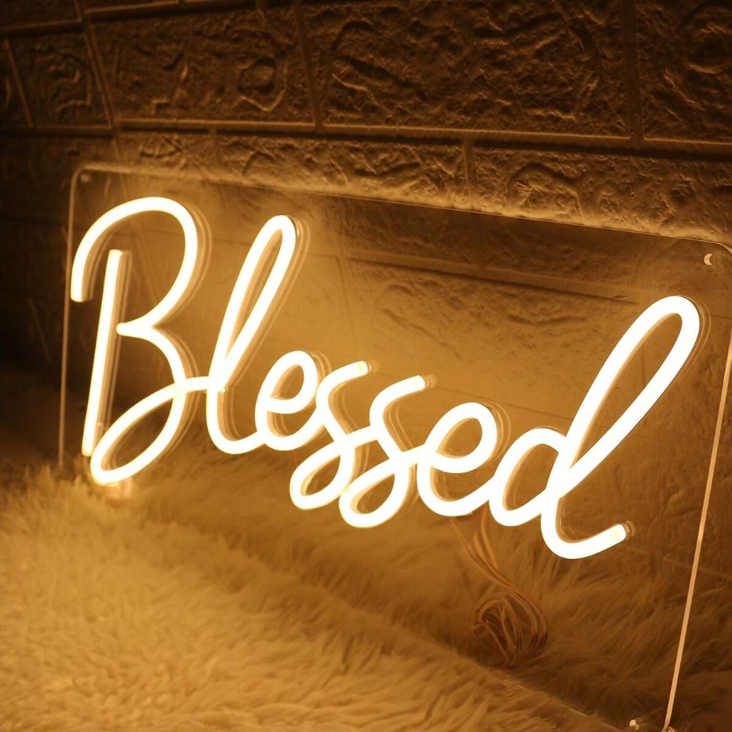 Blessed Yellow Led Neon Sign | Shineneon