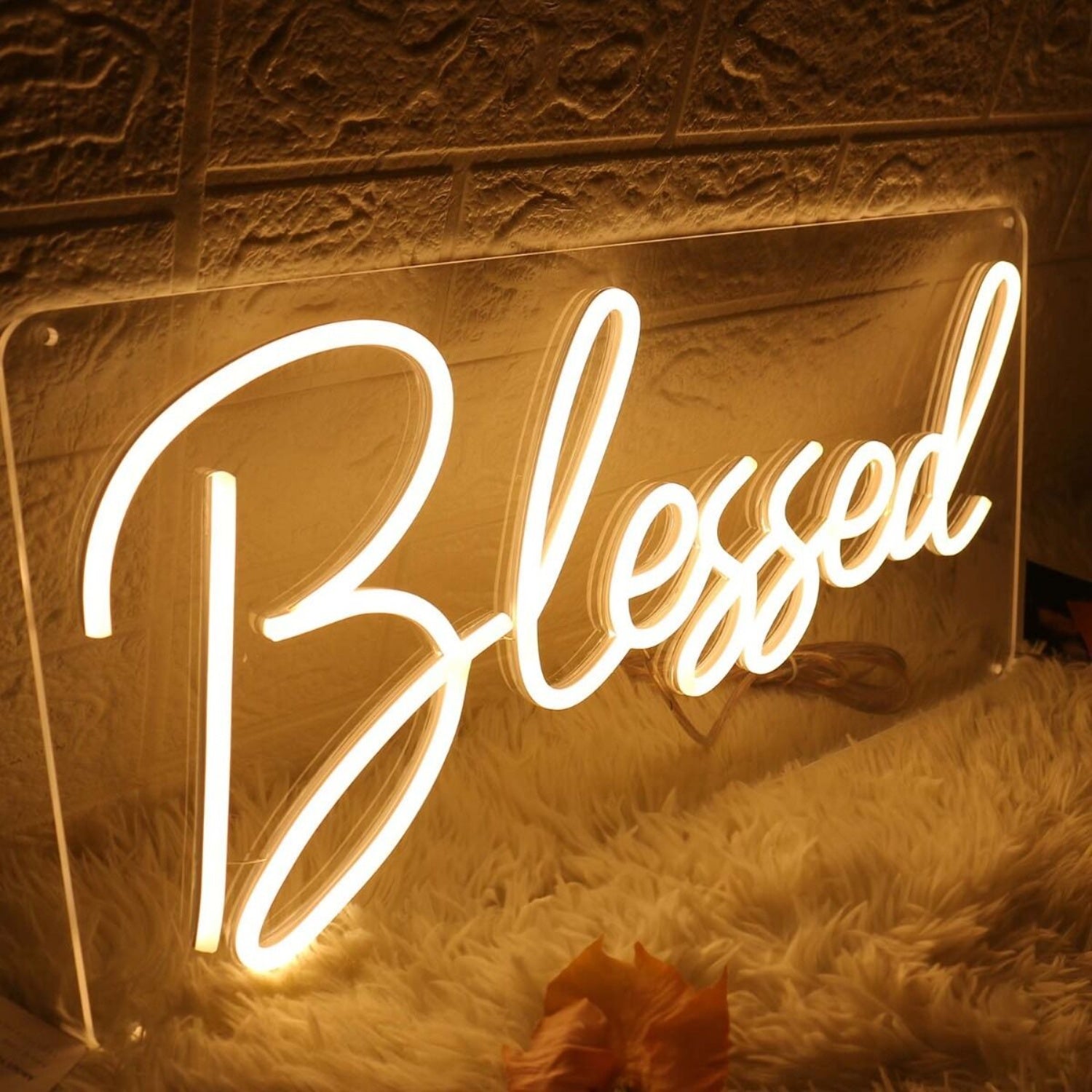 Blessed Yellow Led Neon Sign - Shineneon