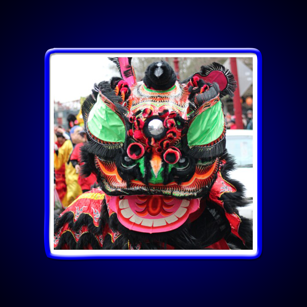 Blinking Lion Dancer Asian Cultural Led Neon Sign Rgb Color - LED neon sign view 5